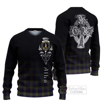 MacLellan (McLellan) Tartan Ugly Sweater Featuring Alba Gu Brath Family Crest Celtic Inspired