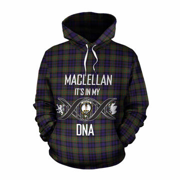 MacLellan (McLellan) Tartan Cotton Hoodie with Family Crest DNA In Me Style