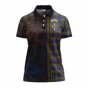 MacLellan (McLellan) Tartan Family Crest Women's Polo Shirt Alba Gu Brath Be Brave Lion Ancient Style