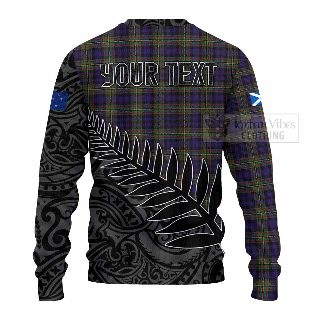 Tartan Vibes Clothing MacLellan (McLellan) Crest Tartan Knitted Sweater with New Zealand Silver Fern Half Style