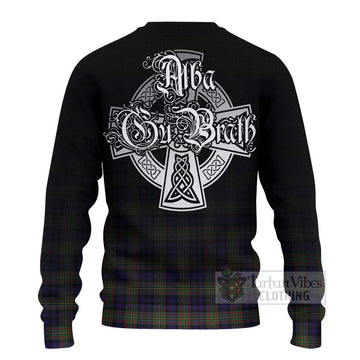 MacLellan (McLellan) Tartan Ugly Sweater Featuring Alba Gu Brath Family Crest Celtic Inspired