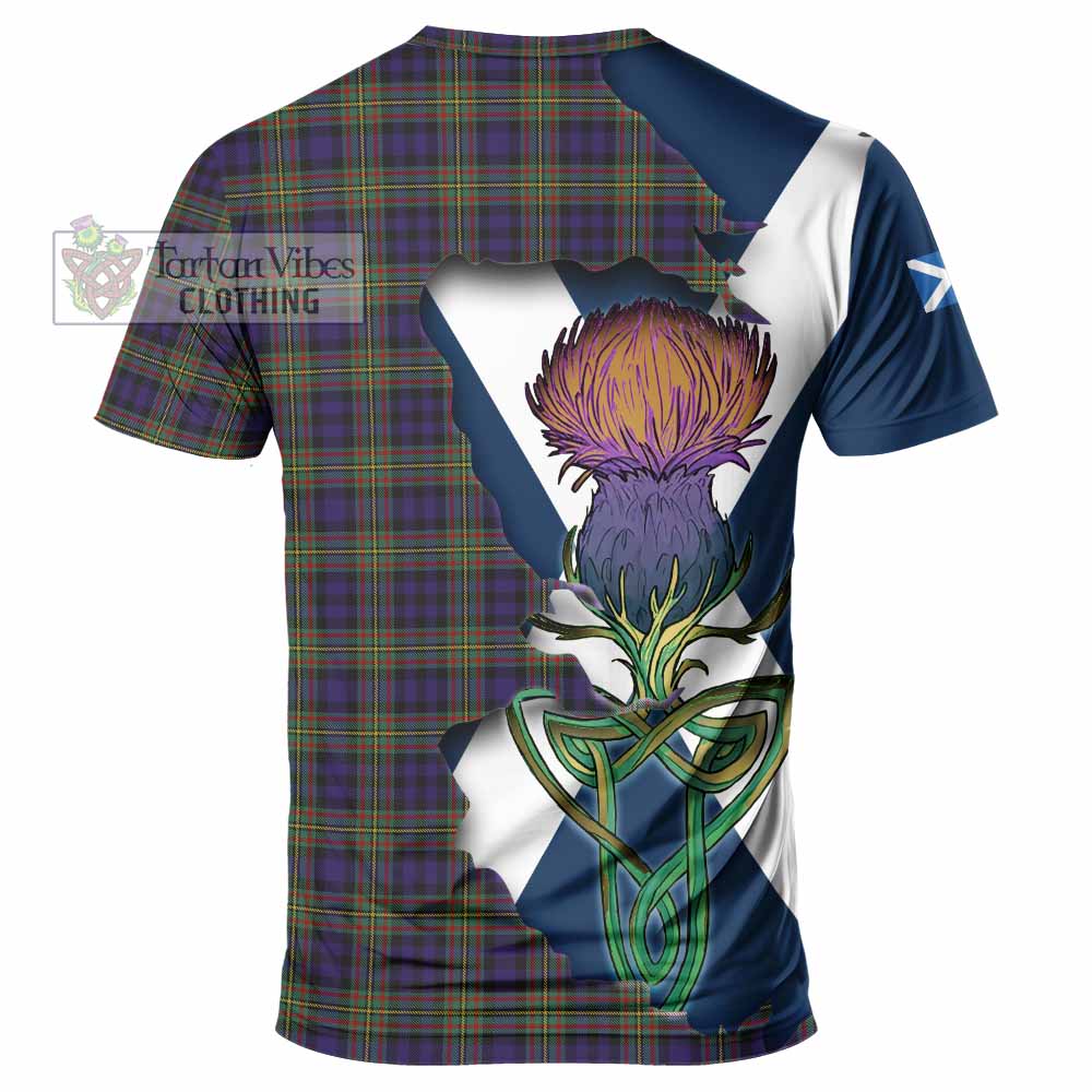 Tartan Vibes Clothing MacLellan (McLellan) Tartan Family Crest T-Shirt Scottish Thistle Celtic Inspired