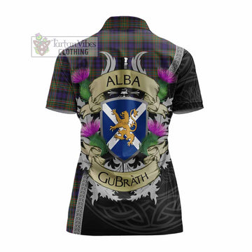 MacLellan (McLellan) Tartan Family Crest Women's Polo Shirt Lion Rampant Royal Thistle Shield Celtic Inspired
