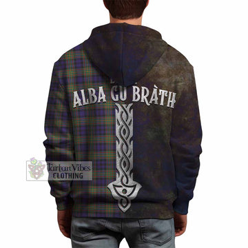 MacLellan (McLellan) Tartan Family Crest Hoodie Alba Gu Brath Be Brave Lion Ancient Style