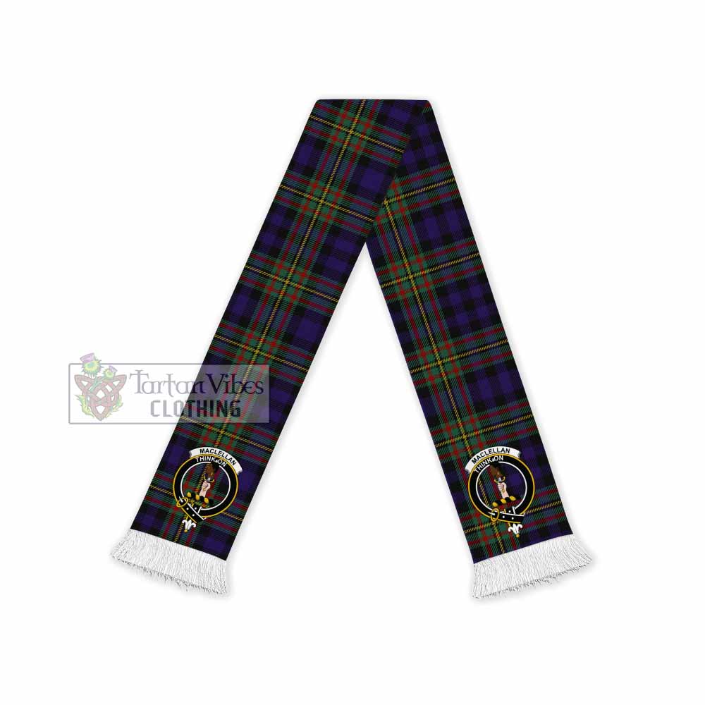Tartan Vibes Clothing MacLellan (McLellan) Tartan Ruffneck Scarf with Family Crest