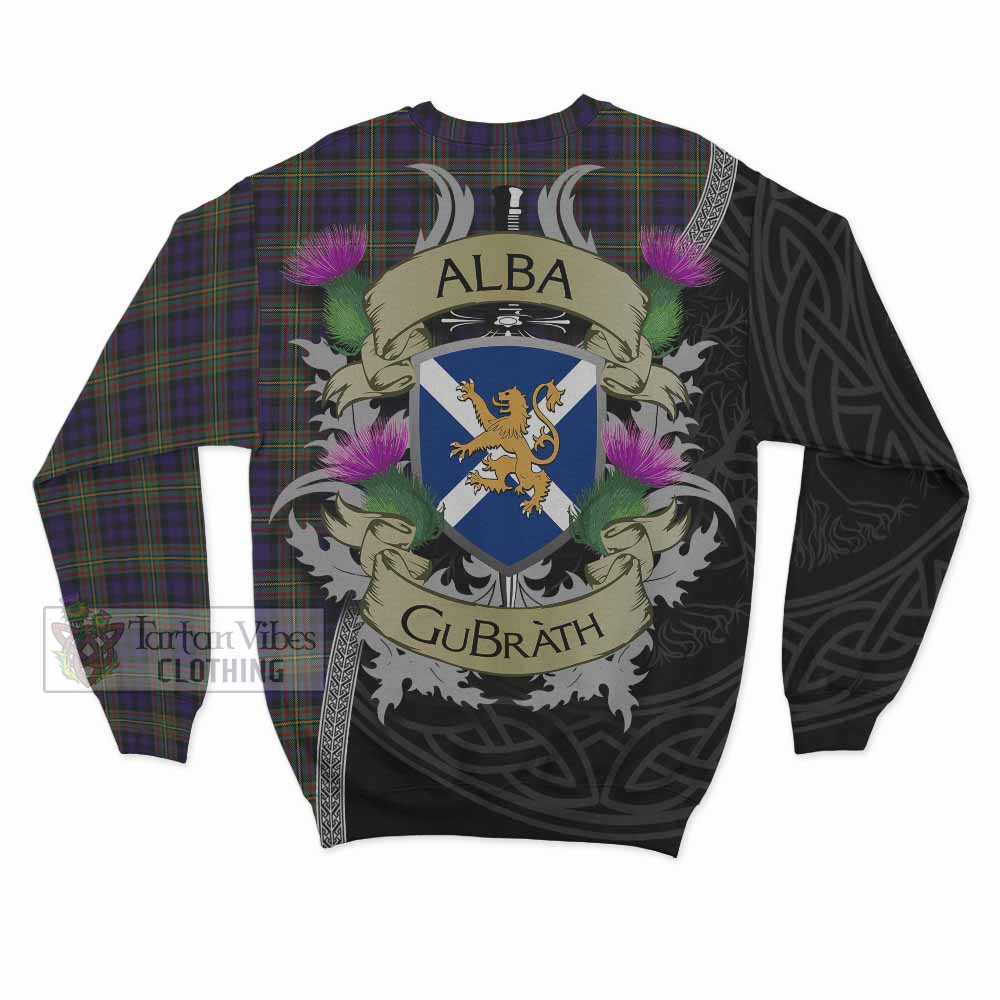 Tartan Vibes Clothing MacLellan (McLellan) Tartan Family Crest Sweatshirt Lion Rampant Royal Thistle Shield Celtic Inspired