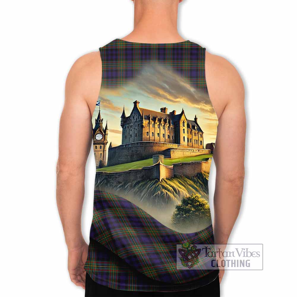 Tartan Vibes Clothing MacLellan (McLellan) Tartan Family Crest Men's Tank Top with Scottish Ancient Castle Style