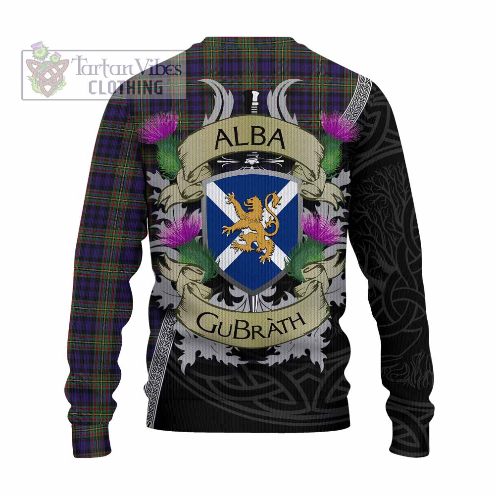 Tartan Vibes Clothing MacLellan (McLellan) Tartan Family Crest Knitted Sweater Lion Rampant Royal Thistle Shield Celtic Inspired