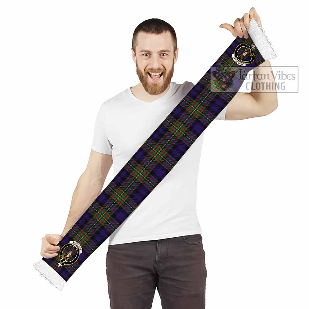 Tartan Vibes Clothing MacLellan (McLellan) Tartan Ruffneck Scarf with Family Crest