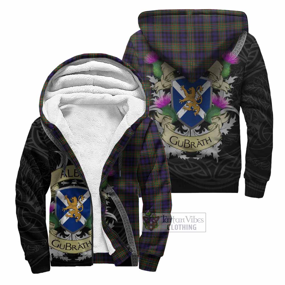 Tartan Vibes Clothing MacLellan (McLellan) Tartan Family Crest Sherpa Hoodie Lion Rampant Royal Thistle Shield Celtic Inspired