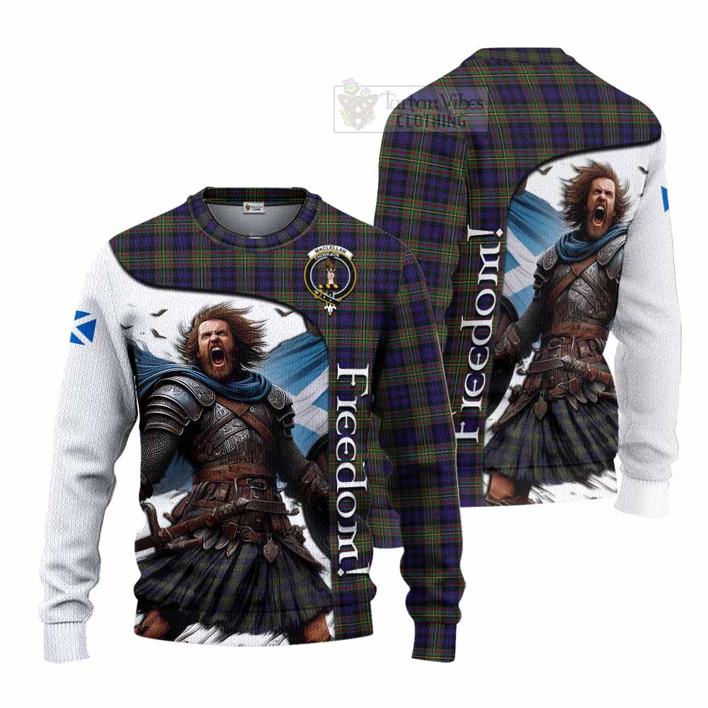 Tartan Vibes Clothing MacLellan (McLellan) Crest Tartan Knitted Sweater Inspired by the Freedom of Scottish Warrior