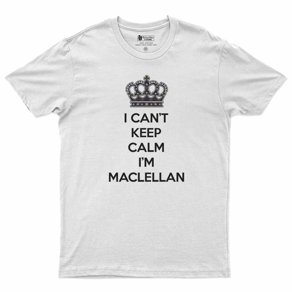 MacLellan (McLellan) Can't Keep Calm Men's T-Shirt White - Tartan Vibes Clothing