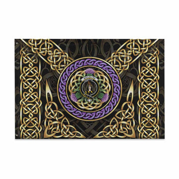 MacLellan (McLellan) Clan Crest House Flag Celtic Scottish Thistle 48*72 inch (120*180 cm) - Tartan Vibes Clothing
