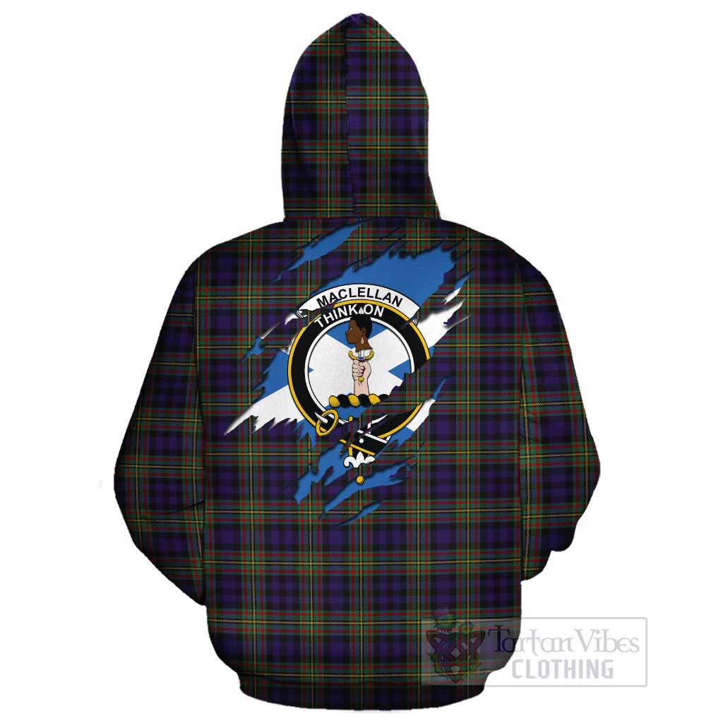 MacLellan (McLellan) Clan Crest In Me Tartan Cotton Hoodie Scotland Flag Style