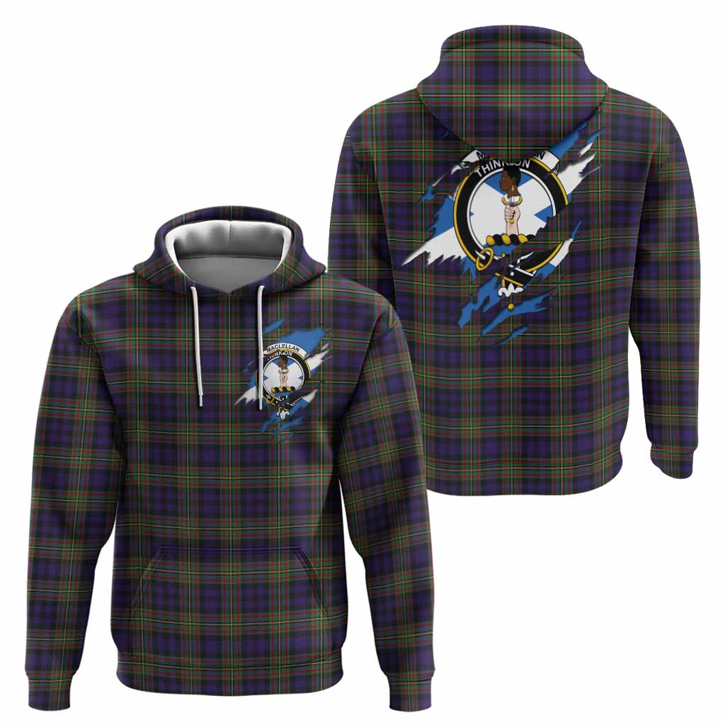 MacLellan (McLellan) Clan Crest In Me Tartan Hoodie Scotland Flag Style