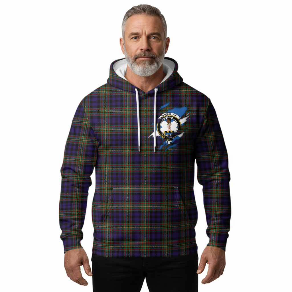 MacLellan (McLellan) Clan Crest In Me Tartan Hoodie Scotland Flag Style