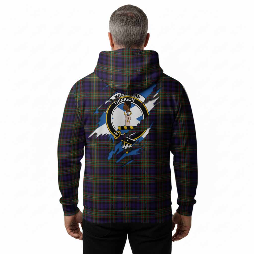MacLellan (McLellan) Clan Crest In Me Tartan Hoodie Scotland Flag Style