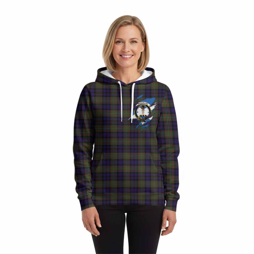 MacLellan (McLellan) Clan Crest In Me Tartan Hoodie Scotland Flag Style