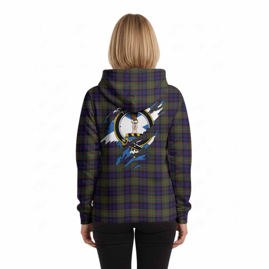 MacLellan (McLellan) Clan Crest In Me Tartan Hoodie Scotland Flag Style