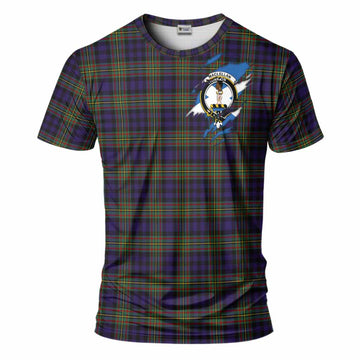 MacLellan (McLellan) Clan Crest In Me Tartan T-Shirt Scotland Flag Style