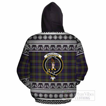 MacLellan (McLellan) Clan Tartan Christmas Cotton Hoodie with Family Crest