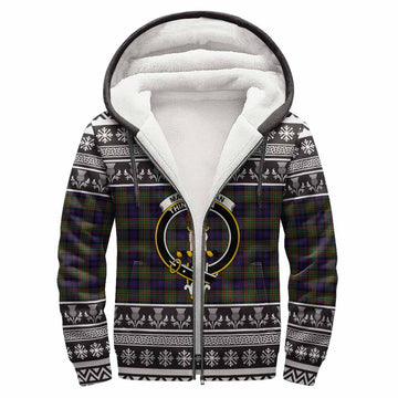 MacLellan (McLellan) Clan Tartan Christmas Fleece Hoodie with Family Crest