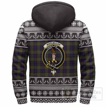 MacLellan (McLellan) Clan Tartan Christmas Fleece Hoodie with Family Crest