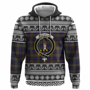 MacLellan (McLellan) Clan Tartan Christmas Hoodie with Family Crest