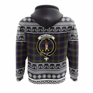 MacLellan (McLellan) Clan Tartan Christmas Hoodie with Family Crest