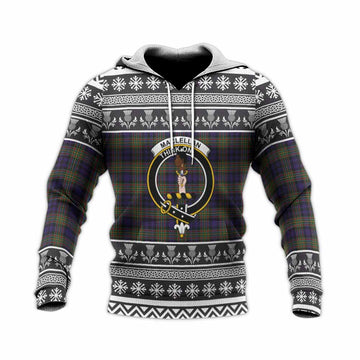 MacLellan (McLellan) Clan Tartan Christmas Knitted Hoodie with Family Crest