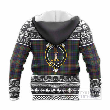 MacLellan (McLellan) Clan Tartan Christmas Knitted Hoodie with Family Crest