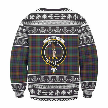 MacLellan (McLellan) Clan Tartan Christmas Sweatshirt with Family Crest