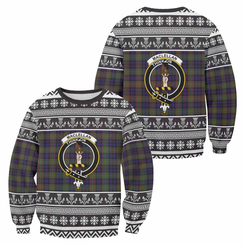 MacLellan (McLellan) Clan Tartan Christmas Sweatshirt with Family Crest - Tartan Vibes Clothing