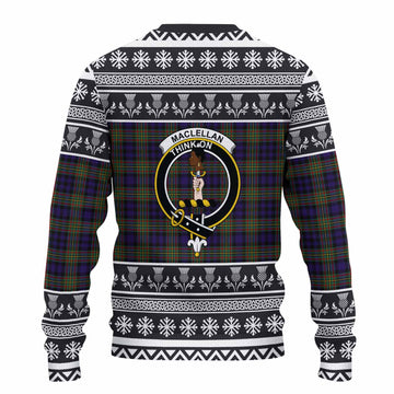 MacLellan (McLellan) Clan Tartan Christmas Ugly Sweater with Family Crest