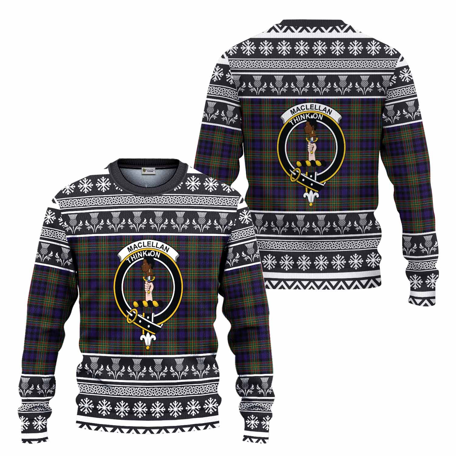 MacLellan (McLellan) Clan Tartan Christmas Ugly Sweater with Family Crest - Tartan Vibes Clothing