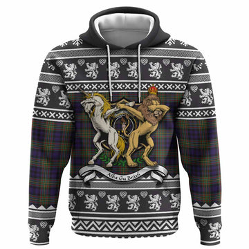 MacLellan (McLellan) Clan Tartan Crest Christmas Hoodie Coat of Arms Funny Style