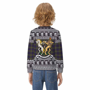 MacLellan (McLellan) Clan Tartan Crest Christmas Kid Ugly Sweatshirt Coat of Arms Funny Style
