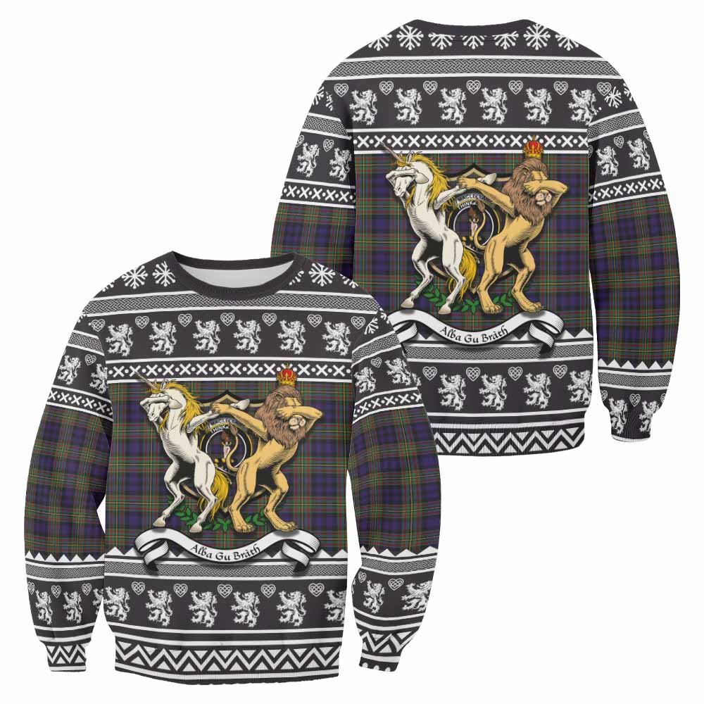 MacLellan (McLellan) Clan Tartan Crest Christmas Sweatshirt Coat of Arms Funny Style - Tartan Vibes Clothing