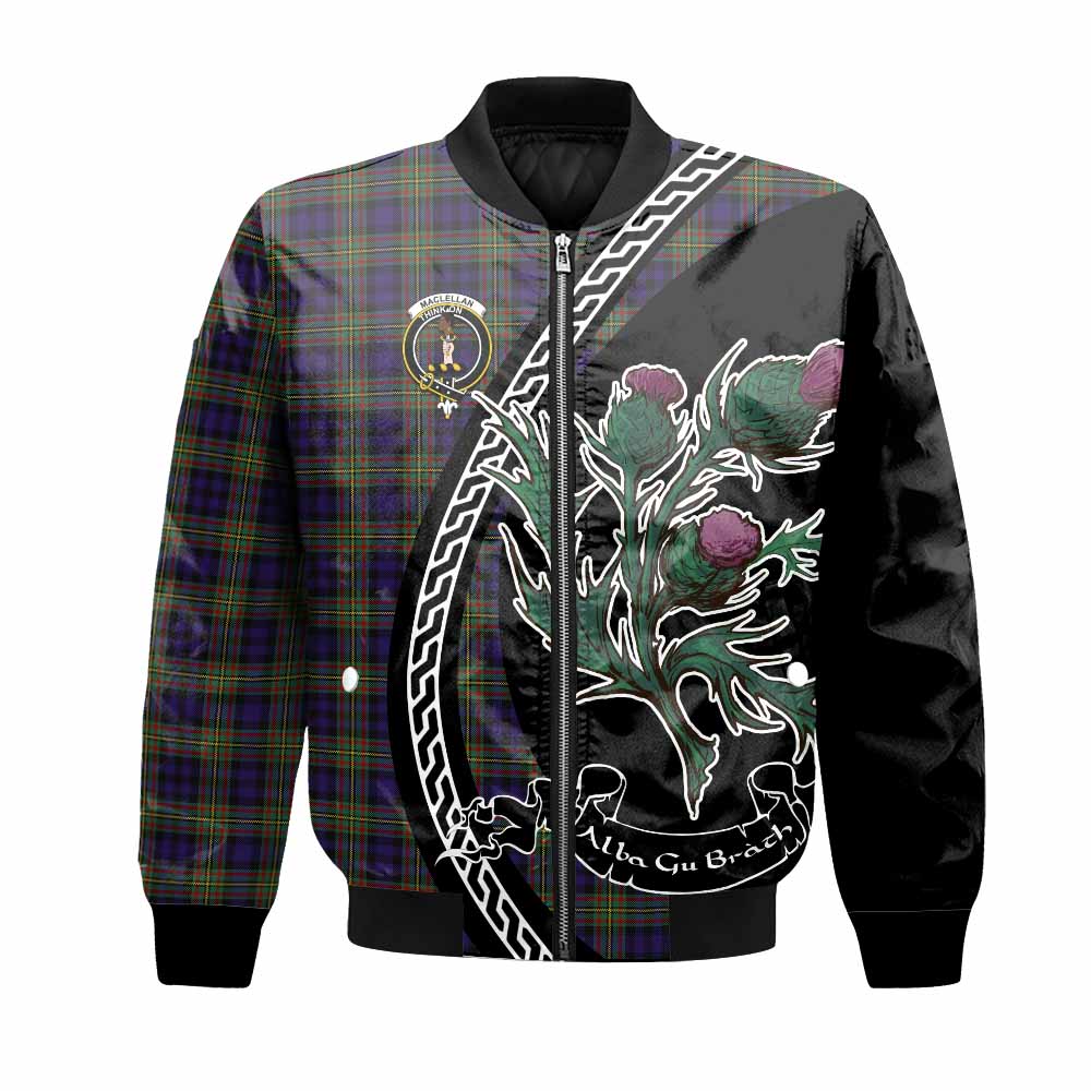 MacLellan (McLellan) Family Crest Tartan Bomber Jacket Alba Thistle Inspired - Tartan Vibes Clothing