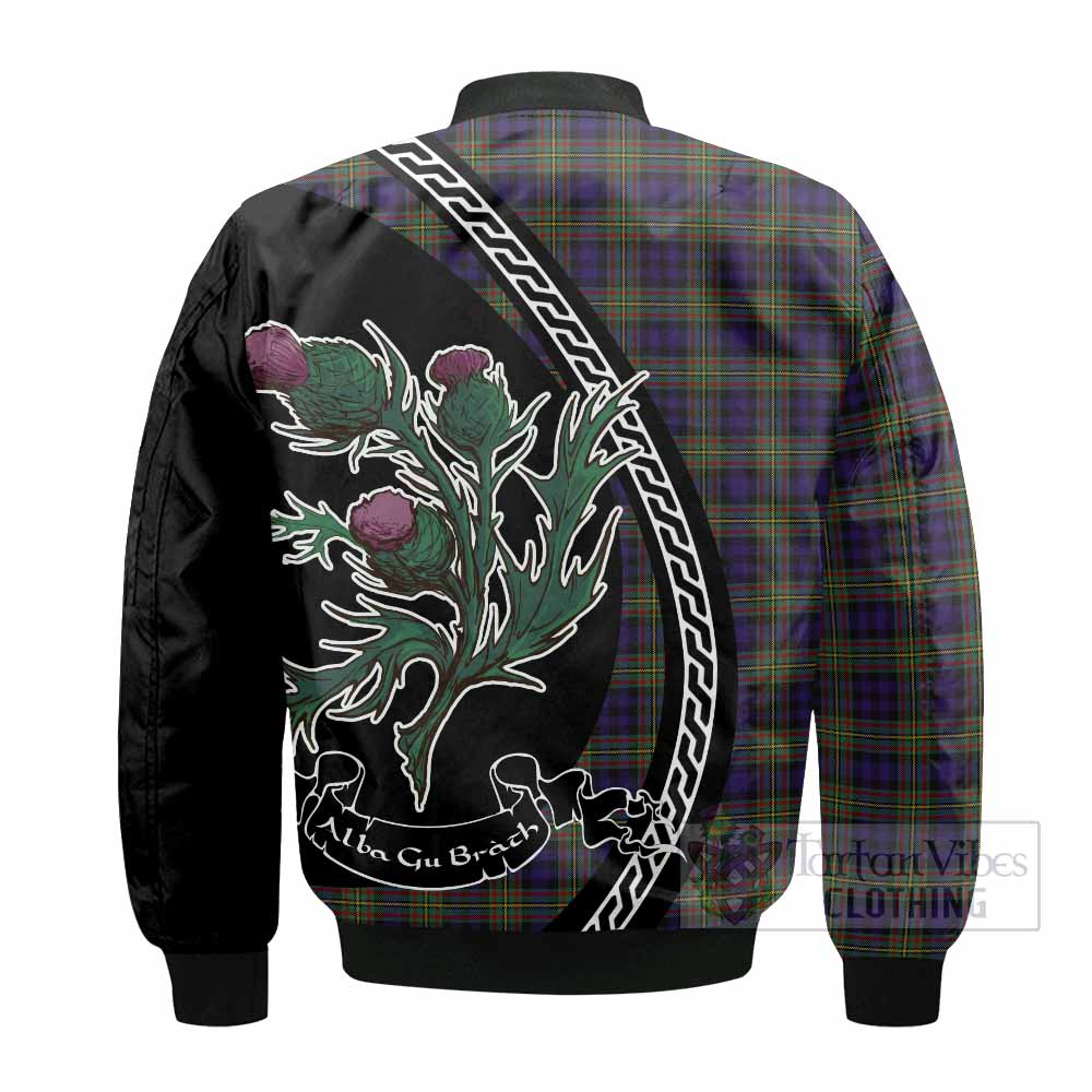 MacLellan (McLellan) Family Crest Tartan Bomber Jacket Alba Thistle Inspired - Tartan Vibes Clothing