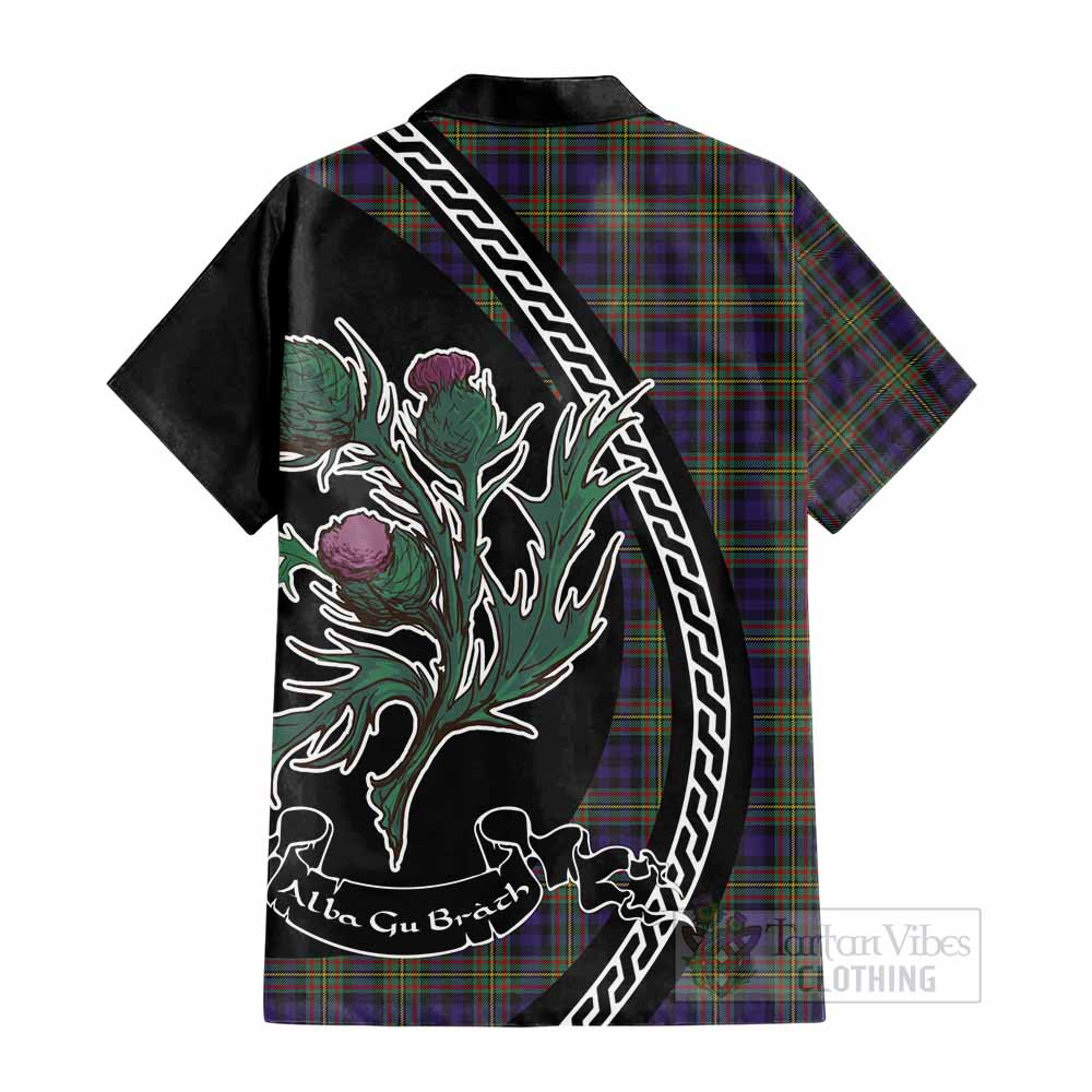 MacLellan (McLellan) Family Crest Tartan Cotton Hawaiian Shirt Alba Thistle Inspired - Tartan Vibes Clothing
