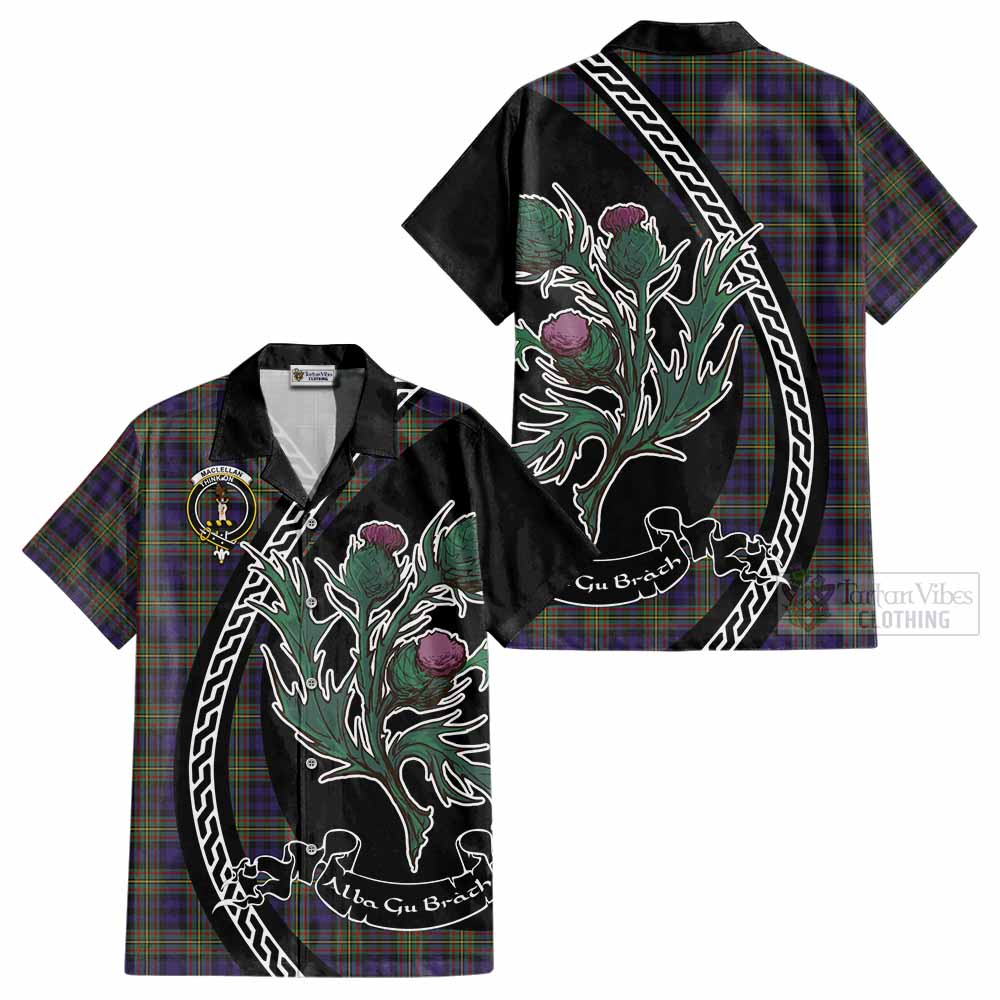 MacLellan (McLellan) Family Crest Tartan Cotton Hawaiian Shirt Alba Thistle Inspired - Tartan Vibes Clothing