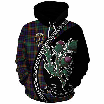MacLellan (McLellan) Family Crest Tartan Cotton Hoodie Alba Thistle Inspired