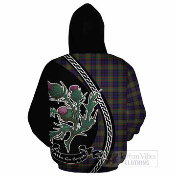 MacLellan (McLellan) Family Crest Tartan Cotton Hoodie Alba Thistle Inspired
