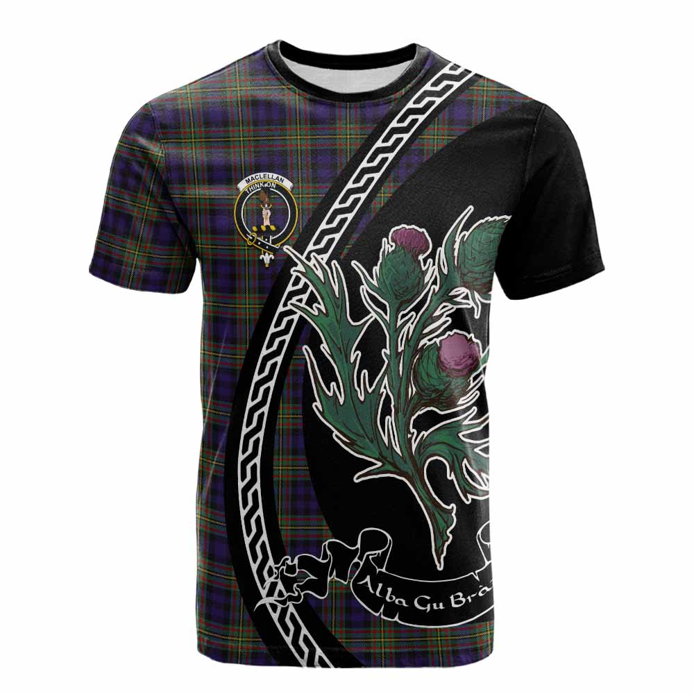 MacLellan (McLellan) Family Crest Tartan Cotton T-shirt Alba Thistle Inspired - Tartan Vibes Clothing