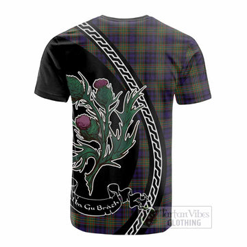 MacLellan (McLellan) Family Crest Tartan Cotton T-shirt Alba Thistle Inspired