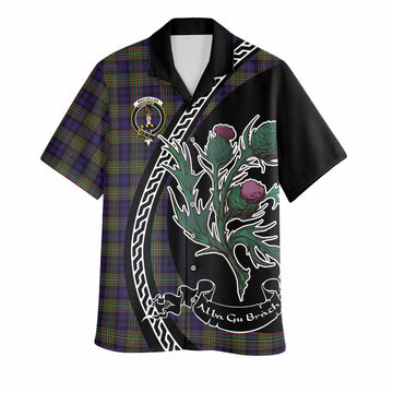 MacLellan (McLellan) Family Crest Tartan Hawaiian Shirt Alba Thistle Inspired