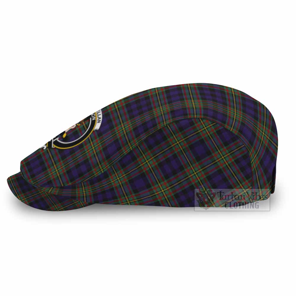 MacLellan (McLellan) Family Crest Tartan Jeff Cap, Tartan Flat Cap