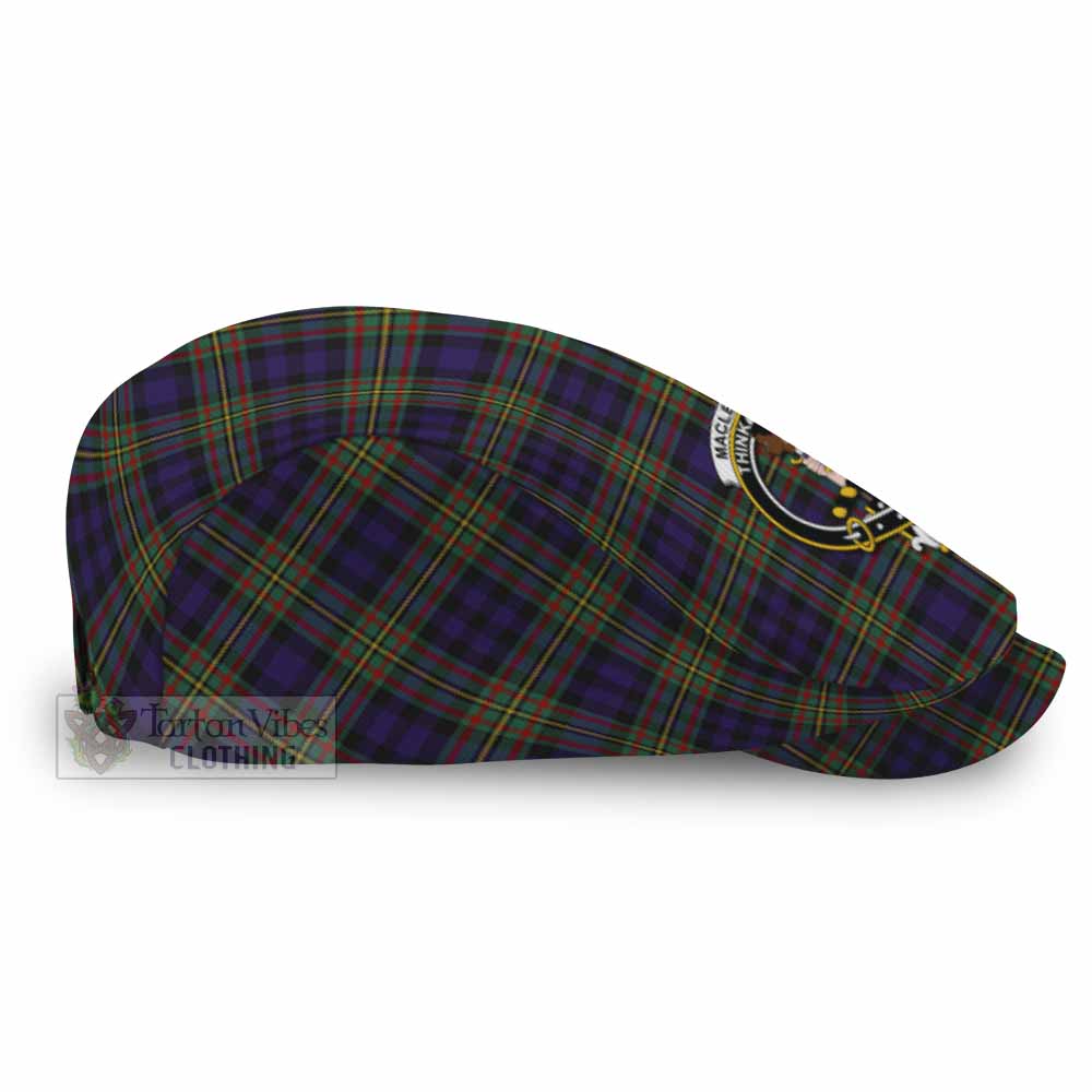 MacLellan (McLellan) Family Crest Tartan Jeff Cap, Tartan Flat Cap