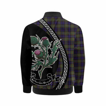 MacLellan (McLellan) Family Crest Tartan Kid Bomber Jacket Alba Thistle Inspired - Tartan Vibes Clothing